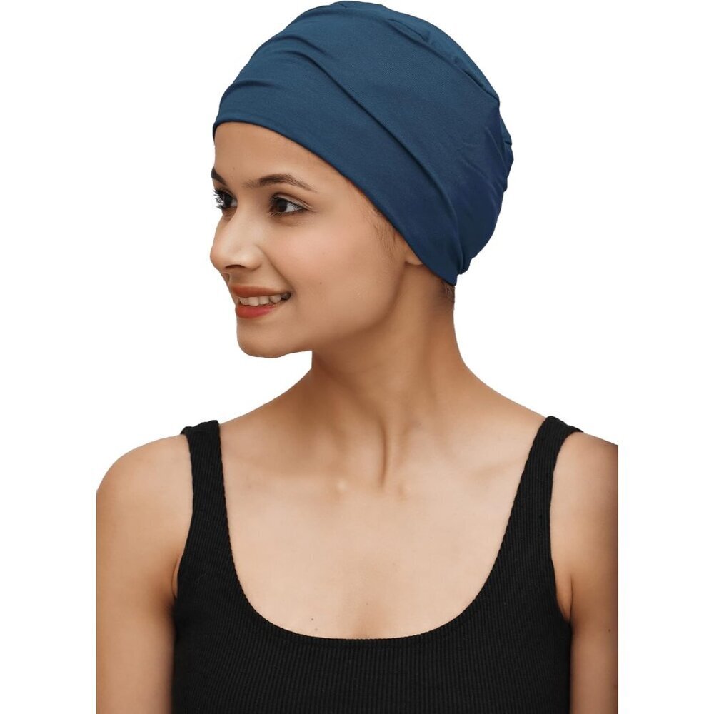 Chemo Hat Women's Bamboo Sleep Cap Elastic Headwear Soft Vegan Resistant